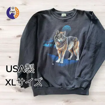 USA XL 사이즈 늑대 맨투맨 트레이닝복