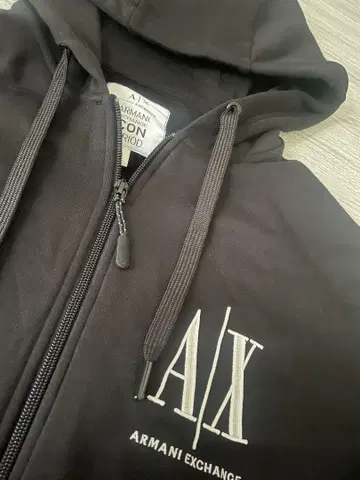 새상품급 Armani Exchange 블랙 후드티 M