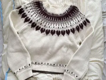 Herlipto Heart Fair Isle Knit Pullover