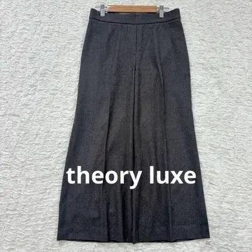 [ theory luxe ] SAXONY 와이드 크롭 팬츠 그레이 40