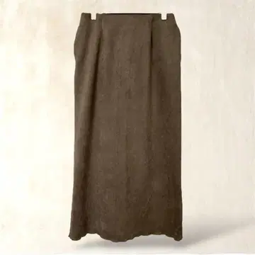 [마크레르] 타이트 롱 스커트 M 스웨이드 느낌 브라운 백 지퍼 슬릿