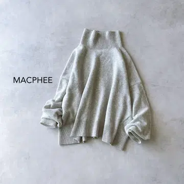 MACPHEE 울 100% 터틀넥 니트 투모로우랜드 맥피