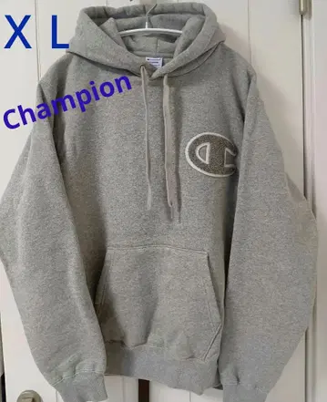 Champion 그레이 후드 부착 후드티 XL