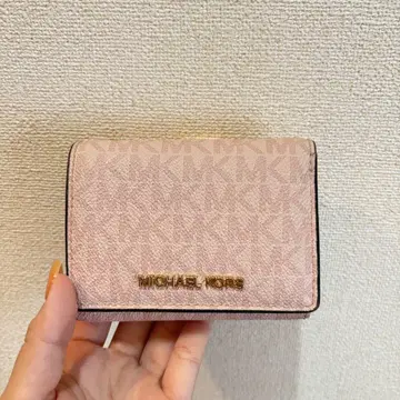 MICHAEL KORS 핑크 3단 폴더형 지갑