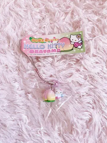 지역 한정 키티 옥가다 복숭아 버전 끈 스트랩