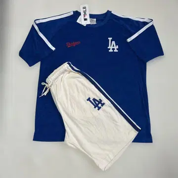 MLB 메이저리그 다저스 T셔츠 팬츠 상하의 세트 M 새상품