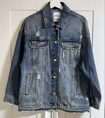 ZARA 데님 자켓 데미지 가공 M 사이즈