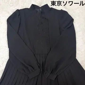 도쿄 소와르 관혼상제 포멀 꽃 자수 플리츠 원피스 M