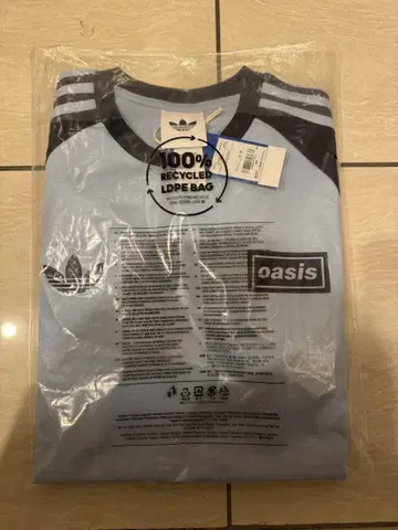 adidas oasis T셔츠 L 스카이블루 TOKYO JAPAN