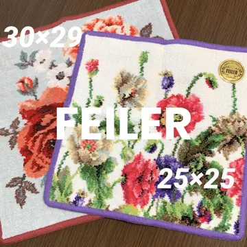 FEILER 손수건 2개 세트 페이러 꽃무늬