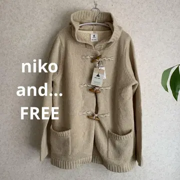 F 택 포함 niko and - 니트 더플 코트 FREE