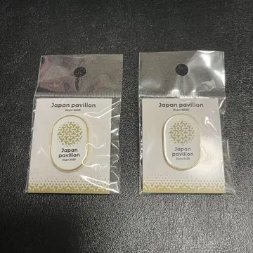 오사카 간사이 만박 일본관 회장 한정판 핀 배지 2개 세트 컬렉션 기념품