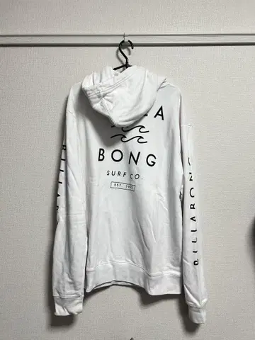 BILLABONG 화이트 후드 부착 후드티