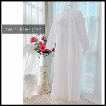 [하자품] ne quittez pas  코튼 원피스 화이트