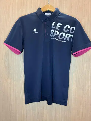 [ 새상품급 ] LE COQ SPORTIF 피케 셔츠 네이비/핑크