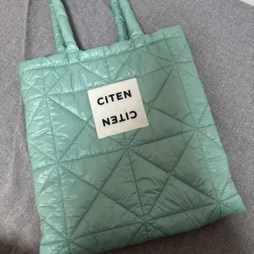 CITEN 퀼팅 토트백 민트 그린