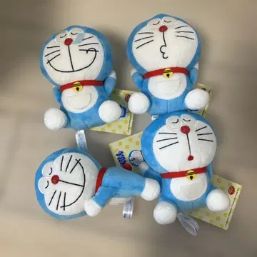 도라에몽 봉제 인형 ~새근새근~ 4개 세트 미사용 새상품 택 포함 컴프