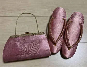 조리 백 세트 일본 의류 잡화 핑크 금