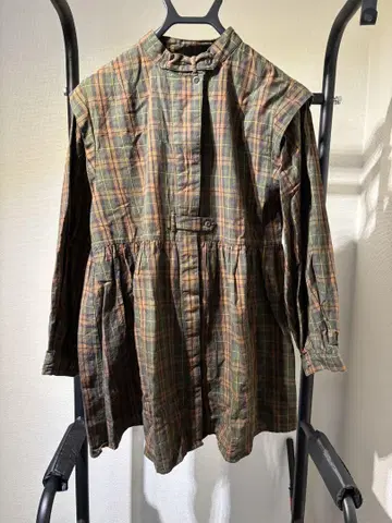 FREAK'S STORE 체크 무늬 긴팔 미니 원피스