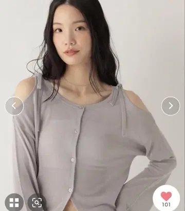 Heather 숄더 슬릿 리본 가디건 FREE 그레이
