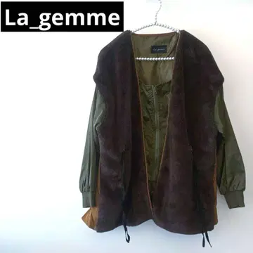 La femme 플리스 자켓 올리브 그린