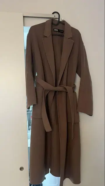 ZARA 벨트 포함 토프 롱 코트