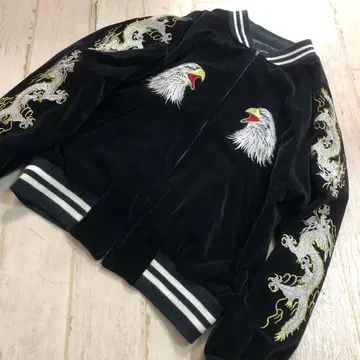 벨벳 스카잔 블랙 겉옷 블루종