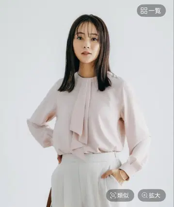 GLOBAL WORK 글로별 워크 관리 편한 보타이풍 블라우스