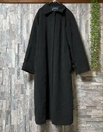 새상품급 [ ELLE ] 엘르 울 코트 롱 기장 블랙 계열 포멀 (M)