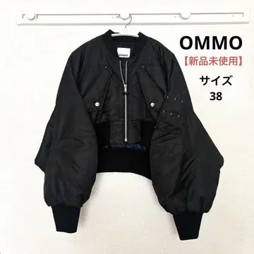[ 미사용 새상품 ] OMMO 볼륨 슬리브 숏 블루종
