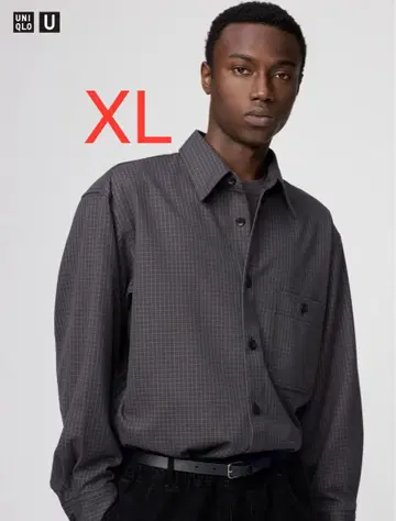 UNIQLO U 트윌 워크 오버사이즈 셔츠 XL