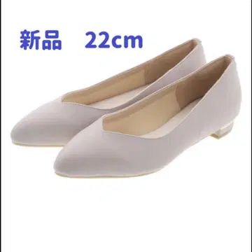 [ 미사용 새상품 ] JELLY BEANS V컷 플랫 펌프스 22cm