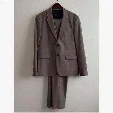 남성용 ZARA 글렌체크 셋업 수트 브라운 L XL