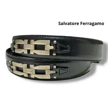 Salvatore Ferragamo 벨트 가죽 블랙