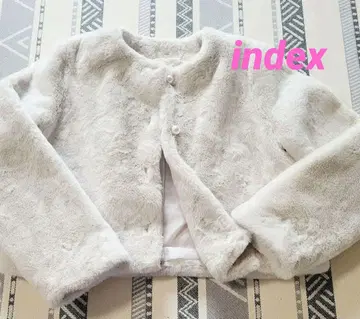 인덱스 index 페이크 퍼 숏 코트 노카라 코트