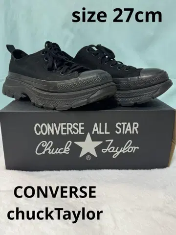 CONVERSE Chuck Taylor 블랙 스니커즈 통굽 27cm
