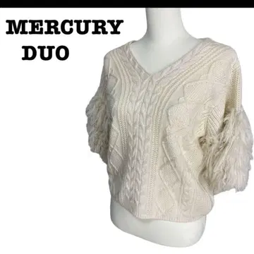 MERCURY DUO 아이보리 V넥 니트