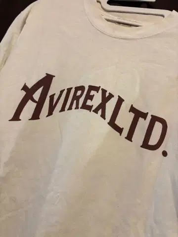 AVIREX 아비렉스 화이트 롱 슬리브 T셔츠 빈티지