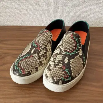콜한 슬립온 여성용 6.5 23.5cm 스네이크 프린트