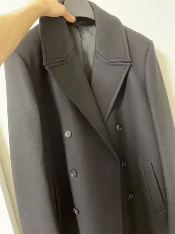MUSINSA STANDARD 더블 롱 코트 L 사이즈 블랙 한국
