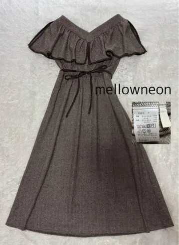mellowneon 헤링본 무늬 케이프 원피스