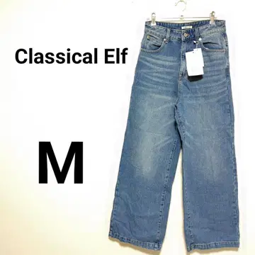 새상품 Classical Elf 데님 청바지 와이드 팬츠 M 블루