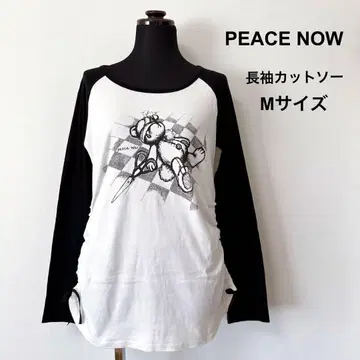 PEACE NOW 긴팔 티셔츠 곰 바이컬러 M