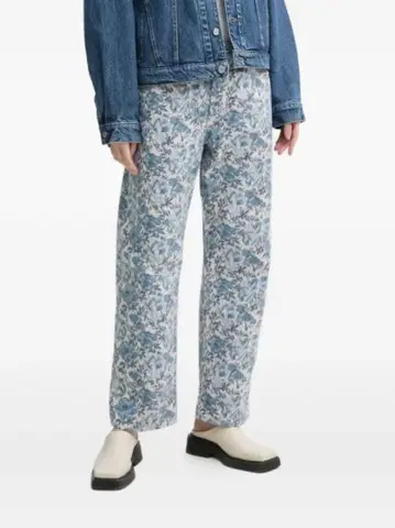 LEVI'S PREMIUM 501 스트레이트 청바지 플라워 프린트