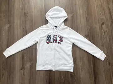[ 새상품급 ] GAP 여성용 화이트 후드티 (L 사이즈) 성조기 로고