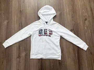 [ 새상품급 ] GAP 여성용 화이트 후드티 (L 사이즈) 성조기 로고