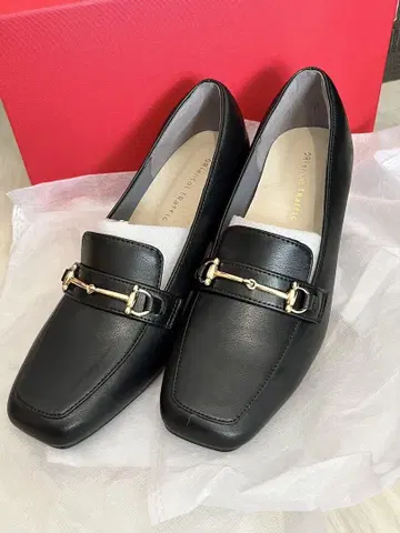 오리엔탈 트래픽 블랙 가죽 로퍼 24.0cm