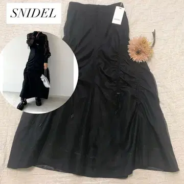 택 포함 새상품 SNIDEL 스나이델 오간자 프릴 스커트