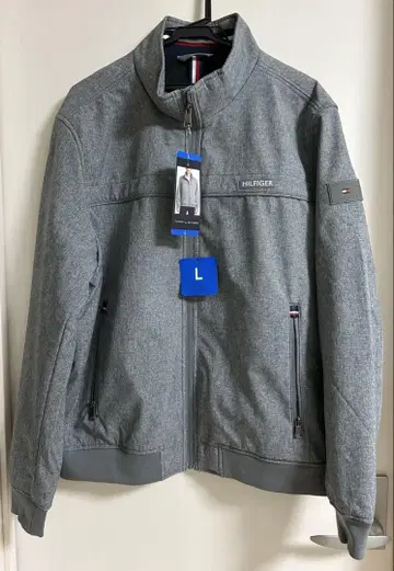 새상품 TOMMY HILFIGER 남성용 L 그레이 우븐 자켓