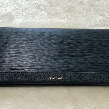 폴 스미스 장지갑 멀티 컬러 라인 블랙 가죽